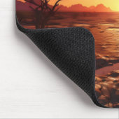 Sunset Wüste Landschaft Mousepad (Ecke)