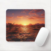 Sunset Wüste Landschaft Mousepad (Mit Mouse)