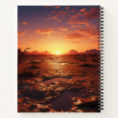 Sunset Wüste Landschaft Notizblock (Rückseite)