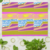 Sunset Yacht Waves Geschirrtuch (Gefaltet)