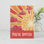 Sunset 'You re Invited' Einladung (Stehend Vorderseite)
