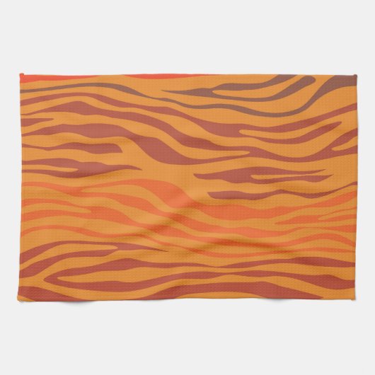 Sunset Zebra Abstrakt Geschirrtuch (Horizontal)