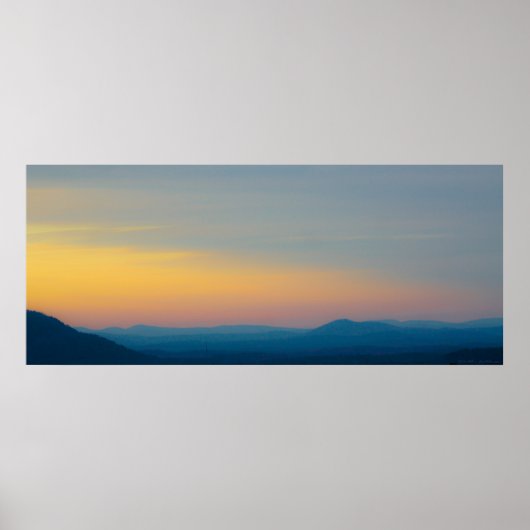 Sunset Zig Zag Mountain Hot Springs Nationalpark Poster (Vorne)