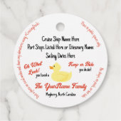 Sunsets & Good Vibes Cruising Ducks Geschenkanhänger (Rückseite)