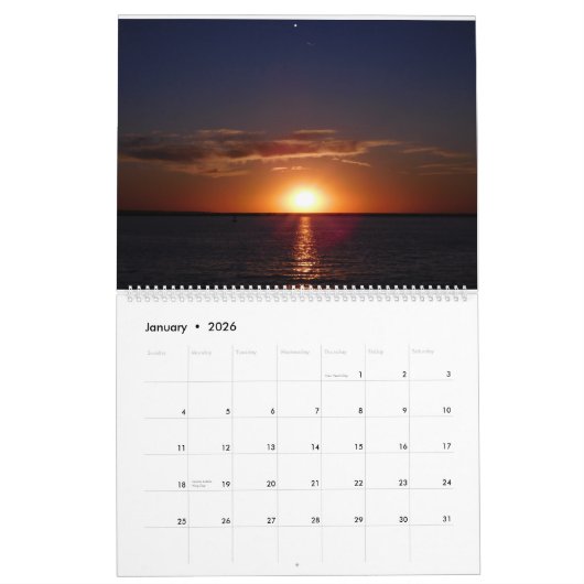 Sunsets Kalender (Jan 2026)