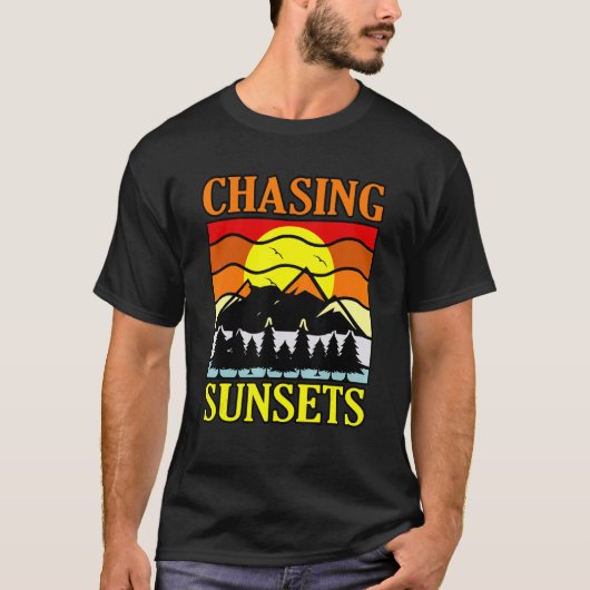 Sunsets nachjagen T-Shirt (Vorderseite)