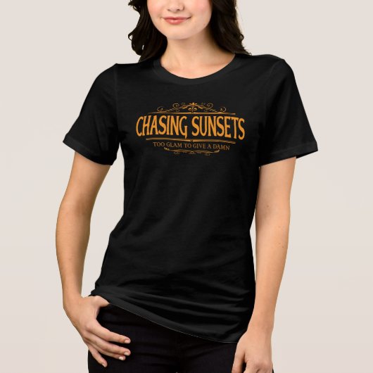 Sunsets nachjagen Tri-Blend shirt (Vorderseite)