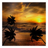SUNSETS OZEAN SCENERY NATURE POSTER (Vorderseite)