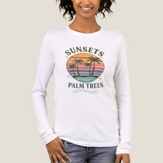 Sunsets & Palm Trees | Summer Beach T-Shirt Tri-Blend Shirt