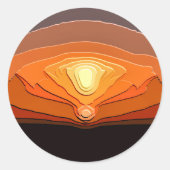 SUNSETS RUNDER AUFKLEBER (Vorderseite)