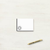 Sunshin Line Zeichnend Kunst Post-it Klebezettel (Auf Schreibtisch)