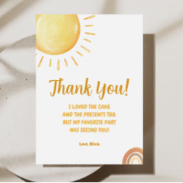 Sunshine 1. Geburtstag Danke Karte