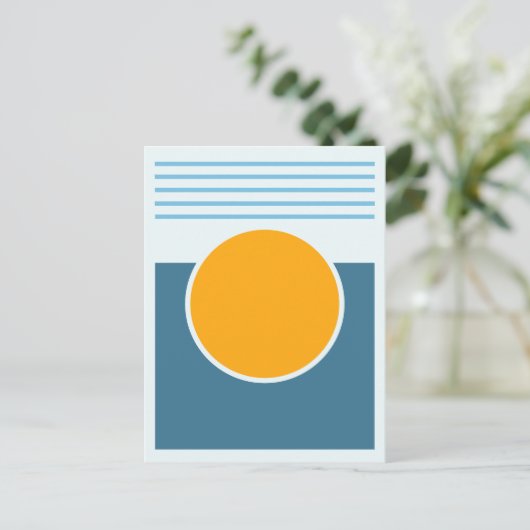 Sunshine Abstract Design Postkarte (Stehend Vorderseite)