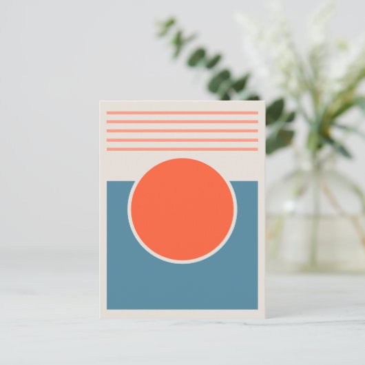 Sunshine Abstract Design Postkarte (Stehend Vorderseite)