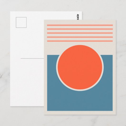 Sunshine Abstract Design Postkarte (Vorne/Hinten)