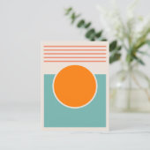 Sunshine Abstract Design Postkarte (Stehend Vorderseite)