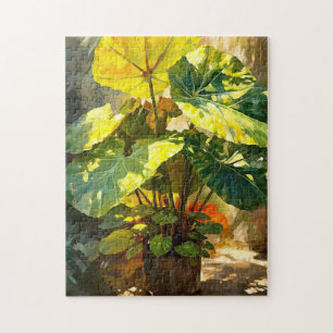 Sunshine Alocasia Pflanze Puzzle