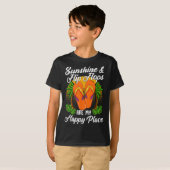 Sunshine & amp; Flip Flops Sommerferien Strand Ho T-Shirt (Vorne ganz)