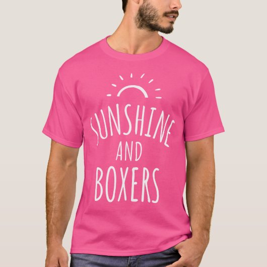 Sunshine and Boxer Hunde T-Shirt (Vorderseite)