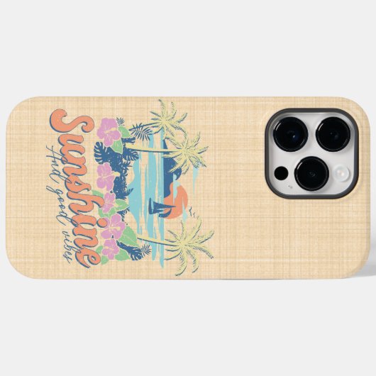 Sunshine and Good Vibes Case-Mate iPhone Hülle (Rückseite (Horizontal))
