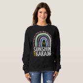 Sunshine and Karaoke Niedlich Rainbow Graphics Wom Sweatshirt (Vorne ganz)
