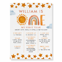 Sunshine and Rainbow 1. Geburtstag Meilenstein Boa