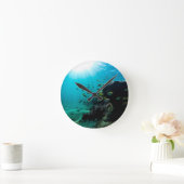 Sunshine and Tropical Fish Runde Wanduhr (Zuhause)