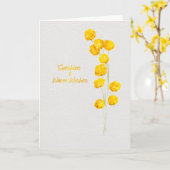 Sunshine and Warm Wishes Yellow Billy Buttons Karte (Gelbe Blume)