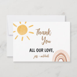 Sunshine Baby Dusche Danke Karte