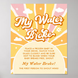 Sunshine Baby Dusche Mein Wasser Broke Spiel Poster