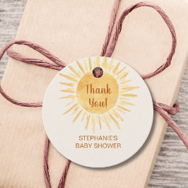 Sunshine Baby Dusche Vielen Dank Geschenkanhänger