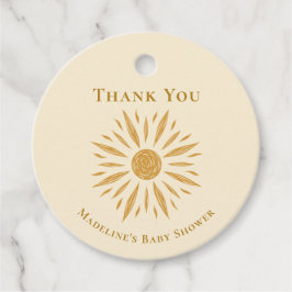 Sunshine Baby Dusche Vielen Dank Tag Geschenkanhänger