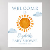 Sunshine Baby Dusche Willkommen Poster (Vorne)