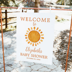 Sunshine Baby Dusche Willkommen Poster