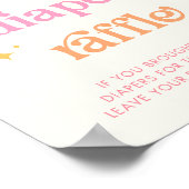 Sunshine Baby Dusche Windeln Raffle-Zeichen Poster (Ecke)