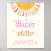 Sunshine Baby Dusche Windeln Raffle-Zeichen Poster (Vorne)