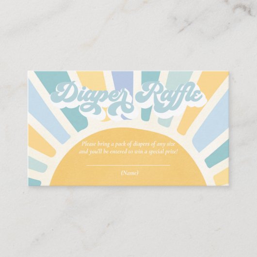 Sunshine Baby Duwer Boho Retro Windelwanne Begleitkarte (Vorderseite)