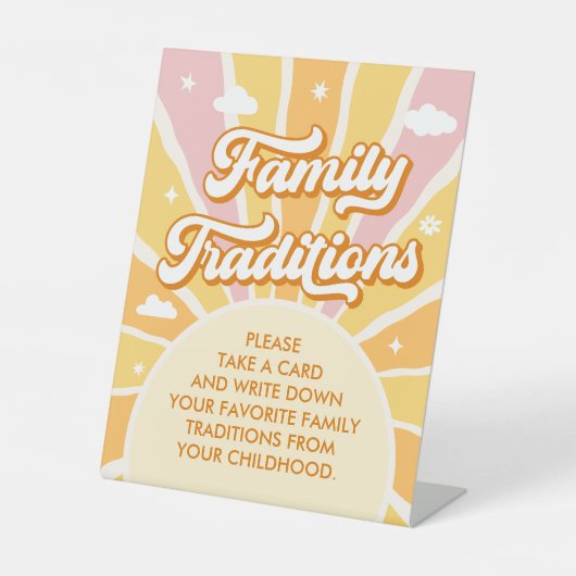 Sunshine Baby Duwer Familientraditionen Sockelschild (Vorderseite)