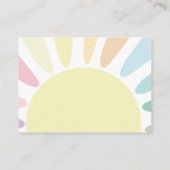 Sunshine Baby Shower Baby Dusche Windelwanne Winde Begleitkarte (Rückseite)