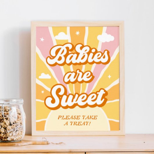 Sunshine Baby Shower Babys sind süße Gefälligkeit Poster
