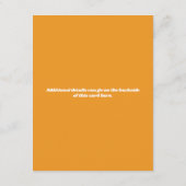 Sunshine Baby Shower Begleitkarte (Rückseite)