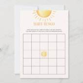 Sunshine Baby Shower Bingo Game Einladung (Vorderseite)
