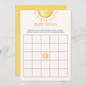 Sunshine Baby Shower Bingo Game Einladung (Vorne/Hinten)