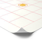 Sunshine Baby Shower Bingo Game Print Poster (Ecke)