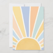 Sunshine Baby Shower Boho Blue Rainbow Sunshine Einladung (Rückseite)
