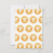Sunshine Baby Shower Boho Cute Gender Neutral Sun Dankeskarte (Rückseite)