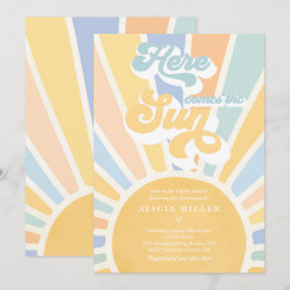 Sunshine Baby Shower Boho Mute Rainbow Sunshine Einladung