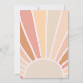Sunshine Baby Shower Boho Mute Rainbow Sunshine Einladung (Rückseite)