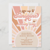 Sunshine Baby Shower Boho Mute Rainbow Sunshine Einladung (Vorderseite)