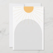 Sunshine Baby Shower Boho Retro Baby Dusche Einladung (Rückseite)